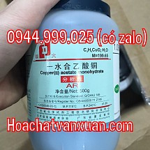 Hóa chất Copper(II) acetate monohydrate CAS 6046-93-1 C4H6CuO4·H2O đồng acetat lọ 500g